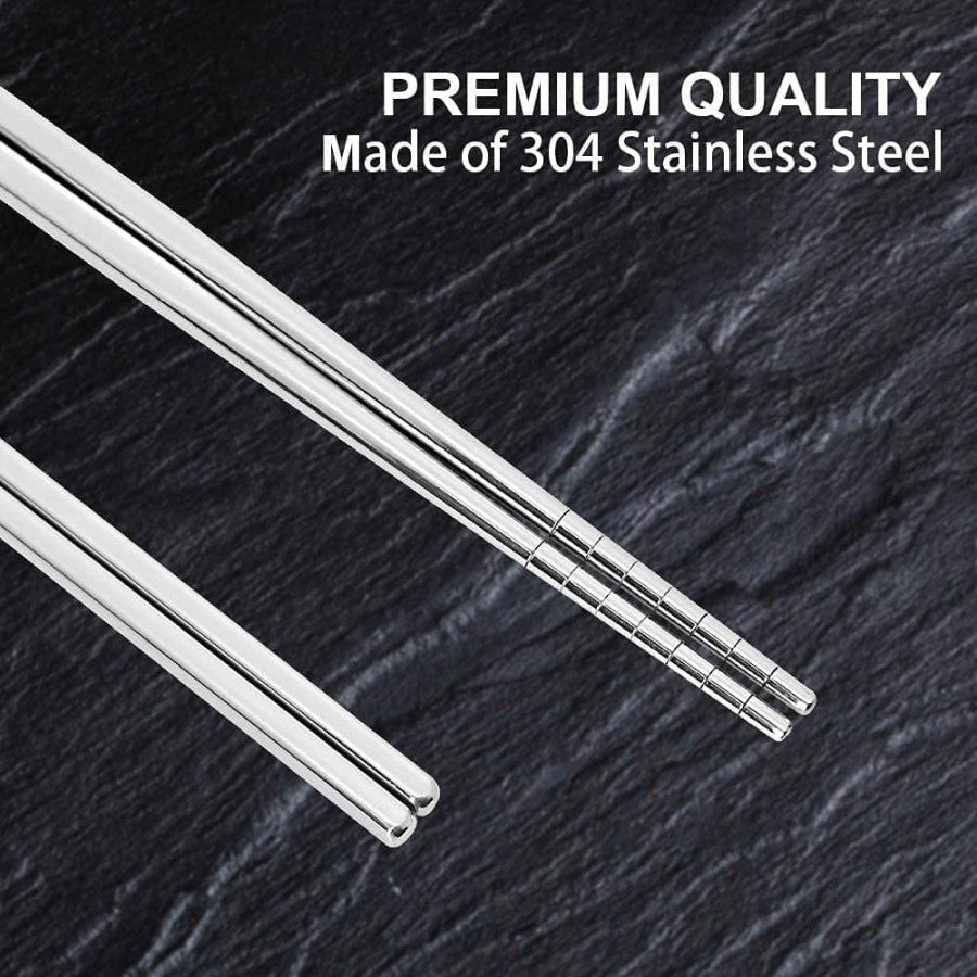 SET OF 5 STAINLESS STEEL CHOPSTICK