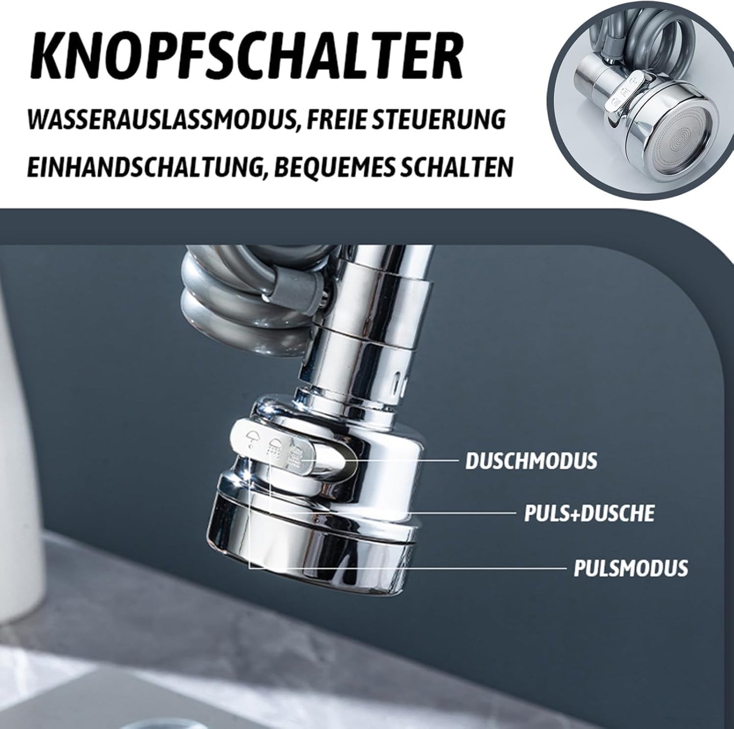360°ROTATABLE SWIVEL MOVABLE FAUCET