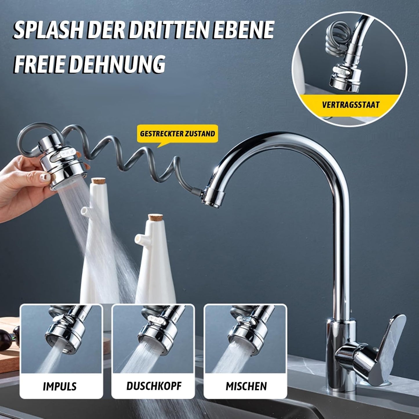 360°ROTATABLE SWIVEL MOVABLE FAUCET