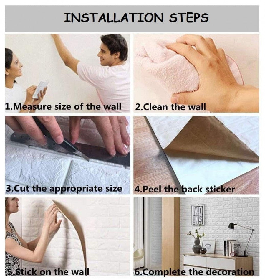 3D BRICK FOAM WALLPAPER