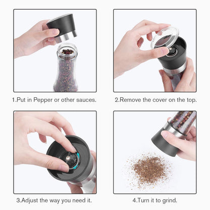 GLASS SALT PEPPER GRINDER