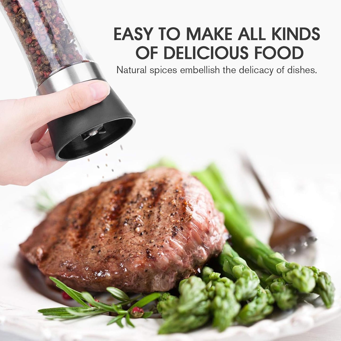 GLASS SALT PEPPER GRINDER