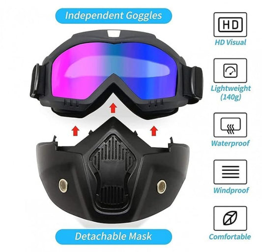 MOTORCYCLE GOGGLE FACE MASK