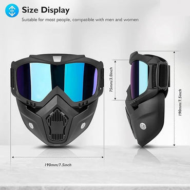 MOTORCYCLE GOGGLE FACE MASK
