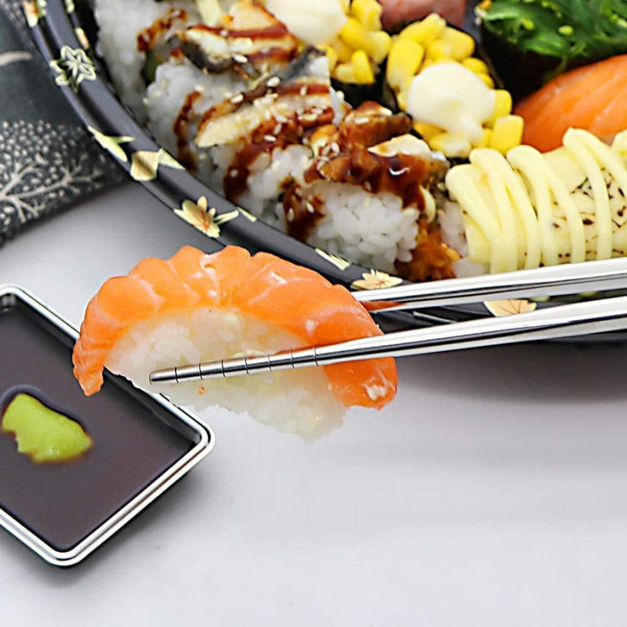 SET OF 5 STAINLESS STEEL CHOPSTICK