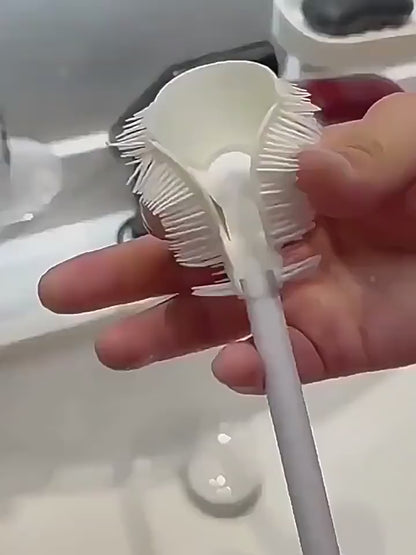 SILICONE BOTTLE CLEANING BRUSH WHITE (PACK OF 3)